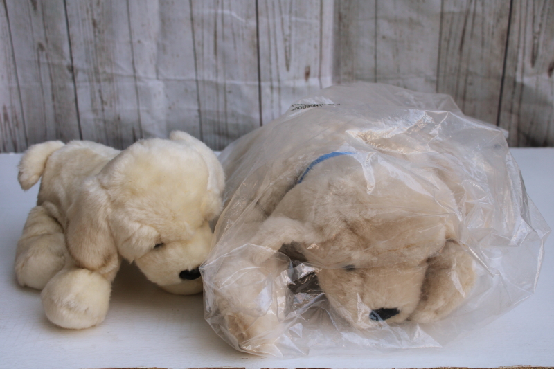 photo of yellow lab or golden retreiver soft plush stuffed toy dogs large Cottonelle dog & small puppy  #1